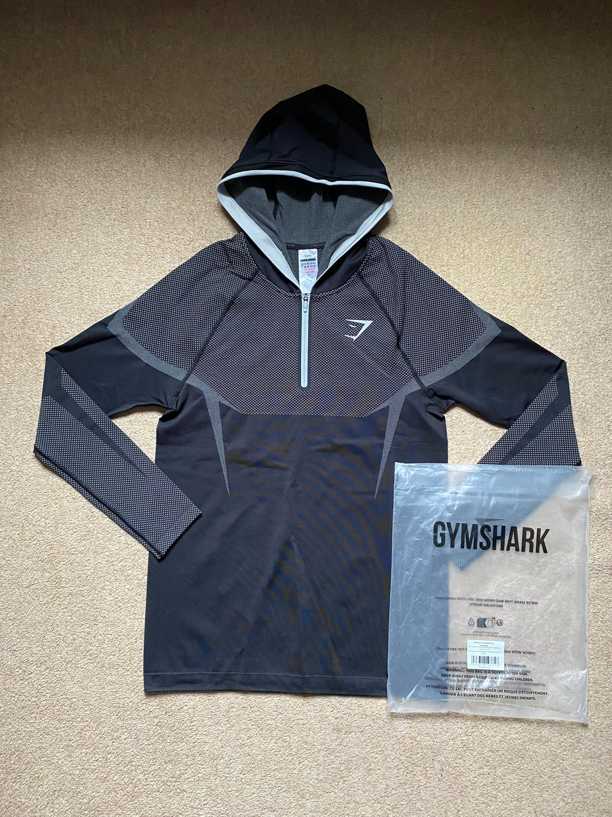 OG Gymshark Onyx V5 Hoodie Grey