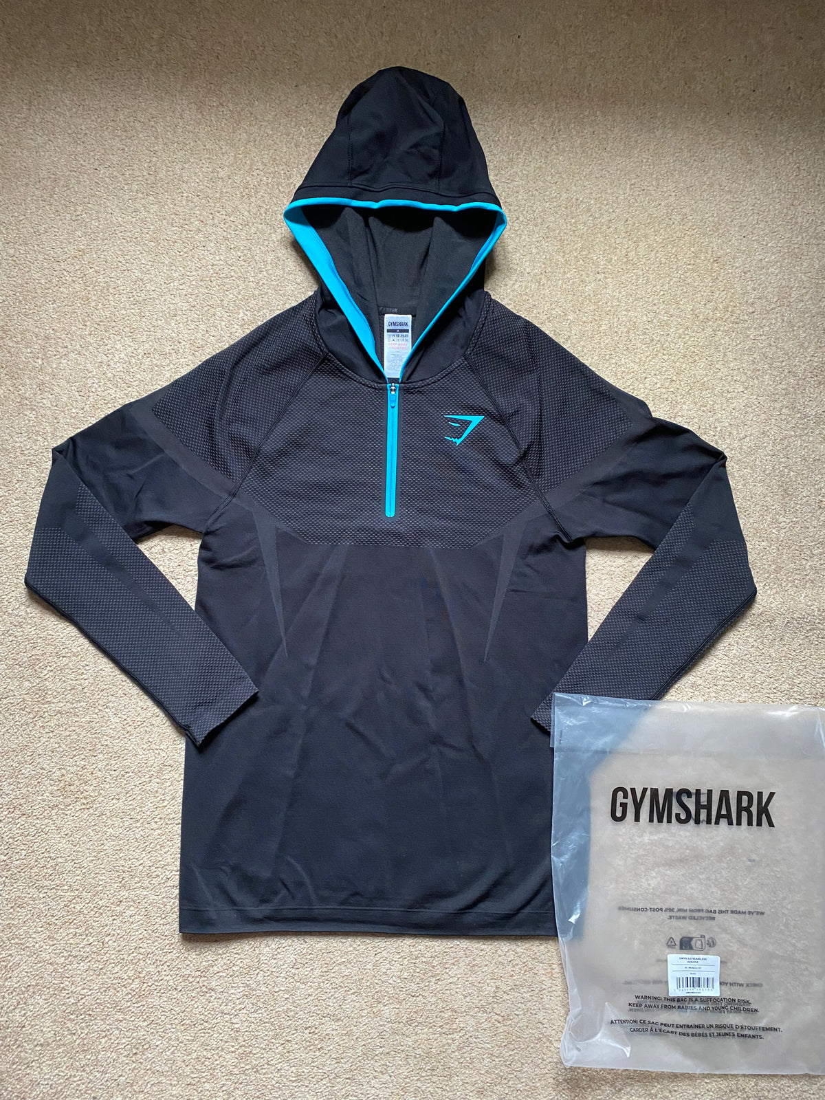 OG Gymshark Onyx V5 Hoodie Blue
