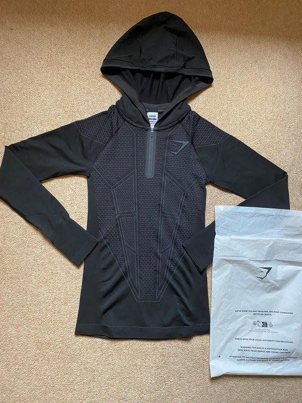 OG Gymshark Onyx V1 2026 Black Hoodie